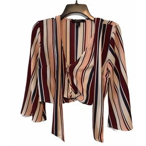 Forever 21 Medium Striped Crop top blouse ❤️